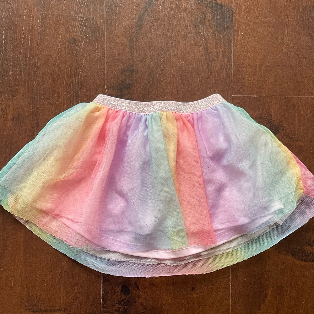 Toddler Girl Rainbow Tulle Skirt